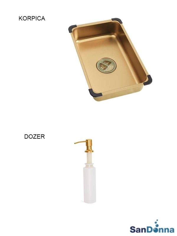 Inox sudopera HD4050R Zlatna komplet SanDonna -3