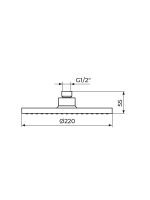 Tuš ruža PTRUSP8D Dark Rosan 220mm - Slika 2