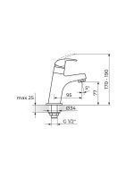 Baterija za hladnu vodu Perla Rosan JP541001 - Slika 2