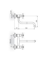 Baterija za lavabo/sudoperu Nostlgija N01114 Rosan - Slika 2
