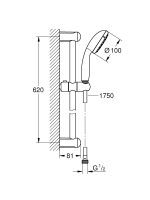 Klizna šipka set Tempesta 100 Grohe 27924001 - Slika 2