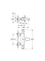 Termostatska baterija za kadu sa izlivom 34567000 Grohtherm Grohe - Slika 2
