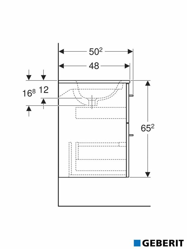 Lavabo sa ormarićem 55cm Selnova Square-3