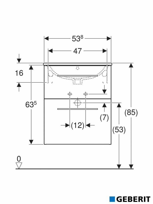 Lavabo sa ormarićem 55cm Selnova-fioke Lava-2