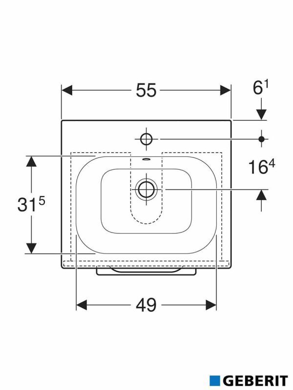 Lavabo sa ormarićem 55cm Selnova-fioke orah-3