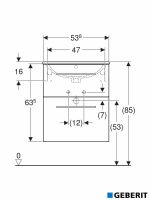 Lavabo sa ormarićem 55cm Selnova-fioke orah-2