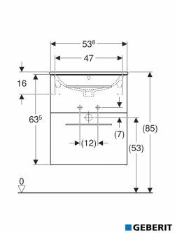 Lavabo sa ormarićem 55cm Selnova-fioke orah-2