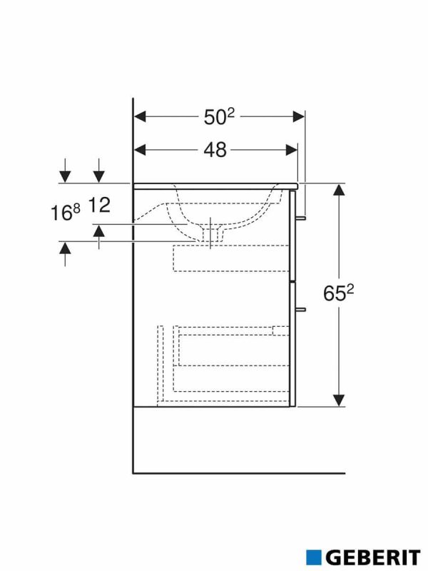Lavabo sa ormarićem 60cm Selnova-fioke orah-4