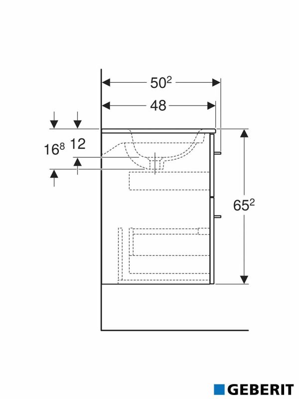 Lavabo sa ormarićem 80cm Selnova-fioke orah-4