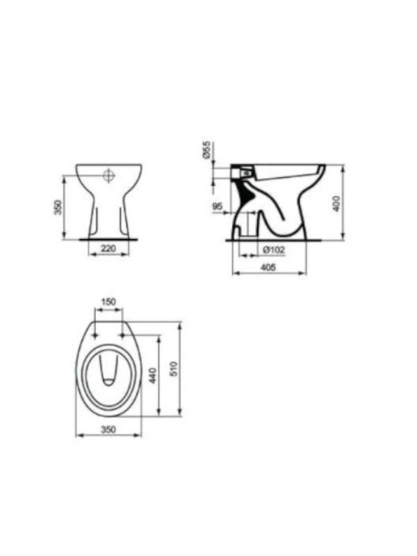Wc šolja simplon Ideal Standard Alpha - Slika 2