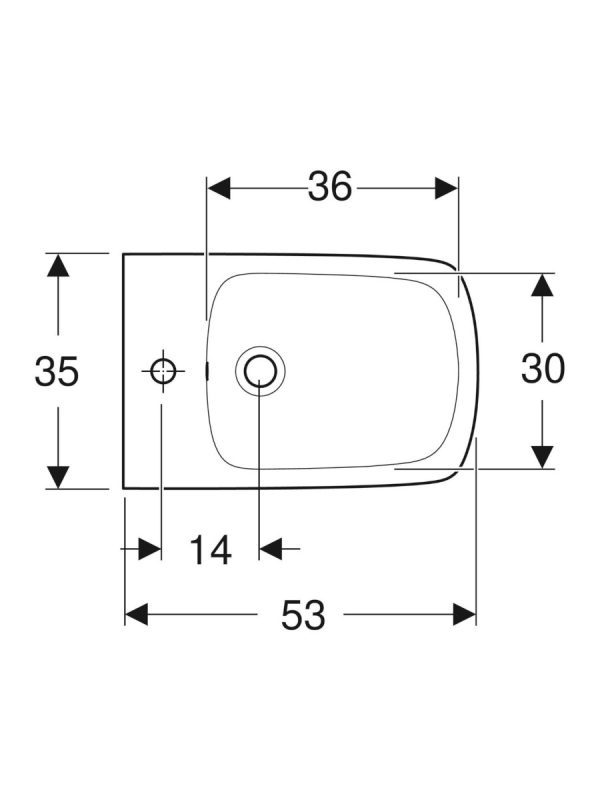 Konzolni bide Geberit Selnova Square - Slika 5