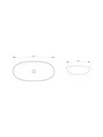 Nadgradni lavabo crni 62,5x37cm Minotti - Slika 2