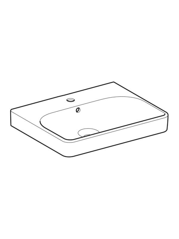 Lavabo Smyle Square Geberit 60x48cm - Slika 2