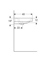 Lavabo Smyle Square Geberit 60x48cm - Slika 4