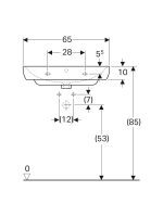 Lavabo Smyle Geberit 65x48cm - Slika 3