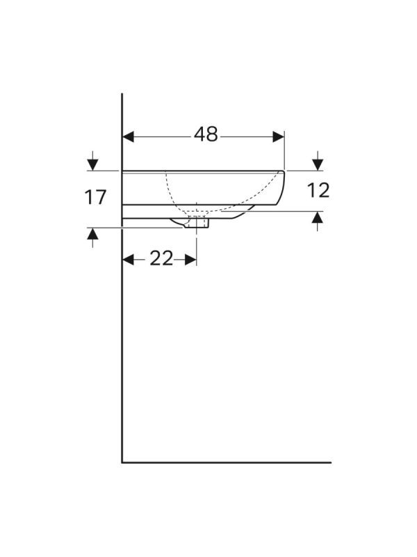 Lavabo Smyle Geberit 65x48cm - Slika 5