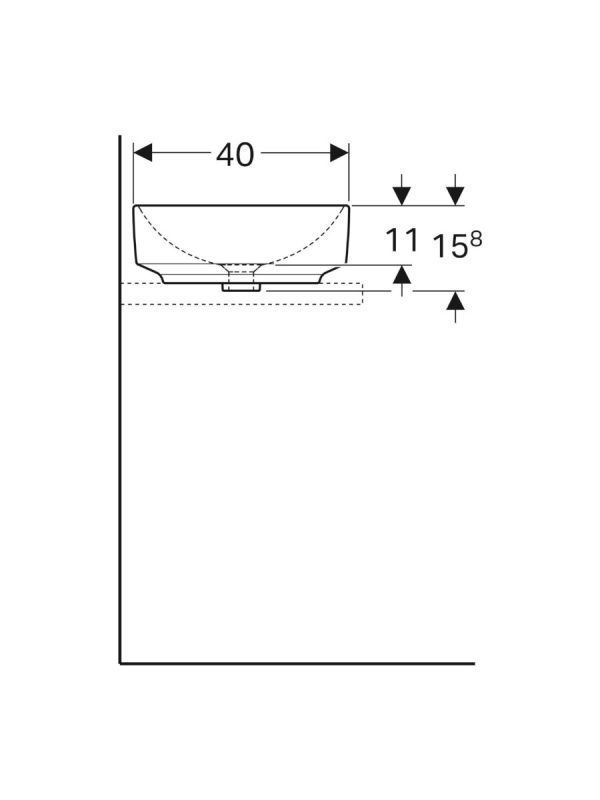 Lavabo nadgradradni Geberit VariForm 53x38cm - Slika 4