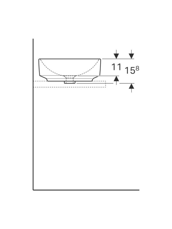 Lavabo nadgradradni Geberit VariForm 40cm - Slika 5