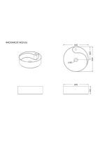 Lavabo nadgradni S/MOB/C 01 Linni 44cm - Slika 2