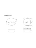 Lavabo nadgradni SKB/S 01 Linni 40,5x40,5cm - Slika 3