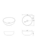 Lavabo nadgradni SOB/Z 01 Linni 40cm - Slika 2