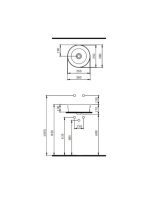 Lavabo nadgradni crni Vessel Bocchi 38cm - Slika 2