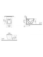 Wc šolja konzolna Integra Square 54cm Vitra - Slika 2