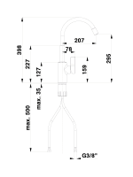 Baterija za sudoperu sa 3 cevi Elite e24 01121 Herz - Slika 2