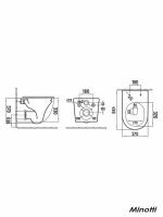 Konzolna-rimless wc šolja sa daskom Perla-2