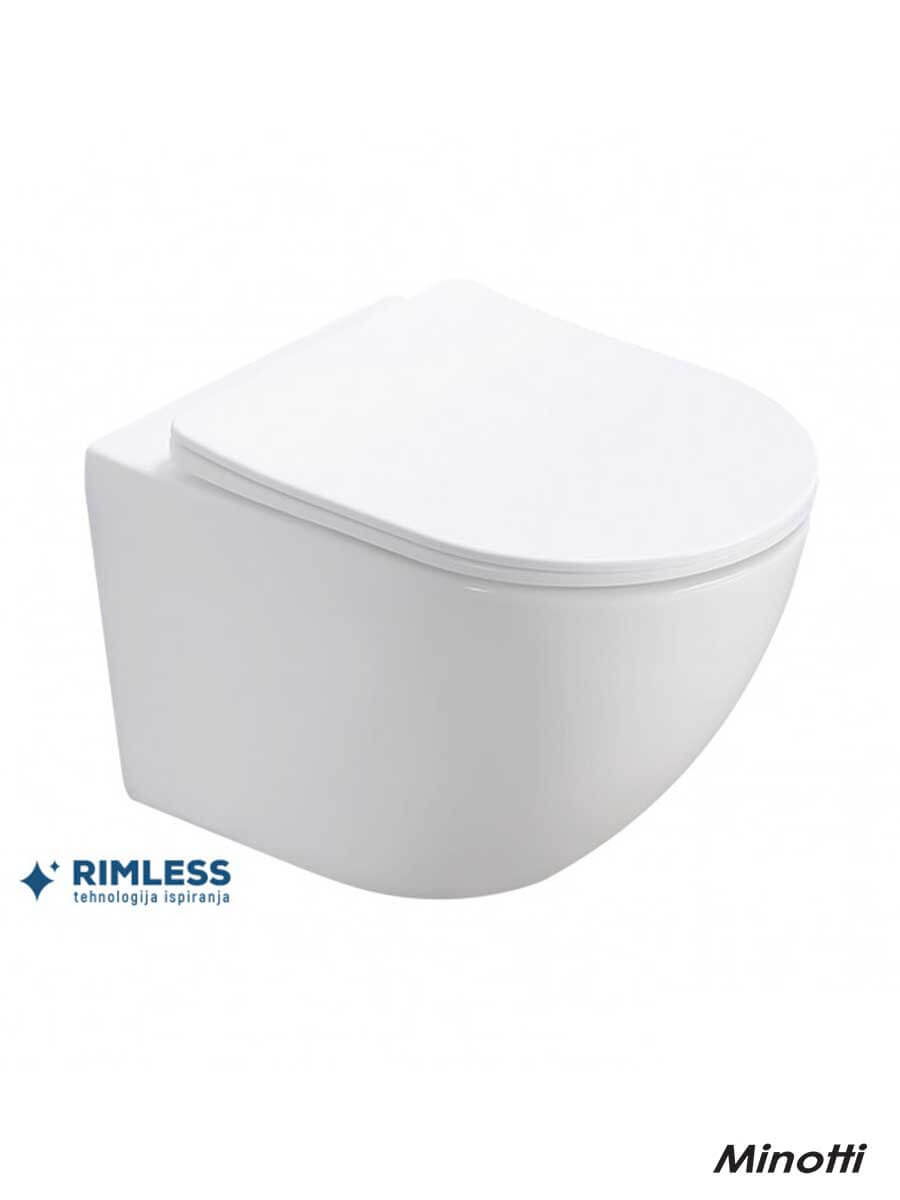 Konzolna-rimless wc šolja sa daskom Perla Konzolna-rimless wc šolja sa daskom Perla