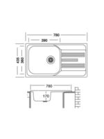 Ugradna sudopera Livinox EC 198 inox ø90 78x43,5cm - Slika 2