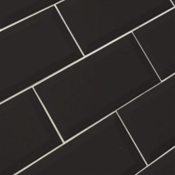 Pločica Monocolor Negro Liso Mate 10x30cm 1