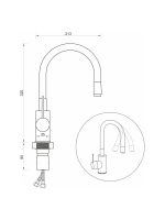 Baterija za sudoperu gibljiva Tubo Minotti-6138RBL 1