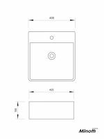 Lavabo nadgradni 42.5x40cm Minotti 7034-3