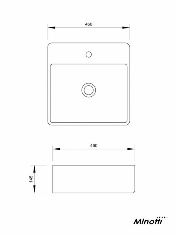 Lavabo nadgradni Minotti 46cm 7000 - 3