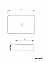 Lavabo nadgradni 50.5x34cm Minotti 7036-3