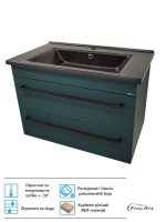 Crni-lavabo sa ormarićem PinoArt Atria 75cm-zelena