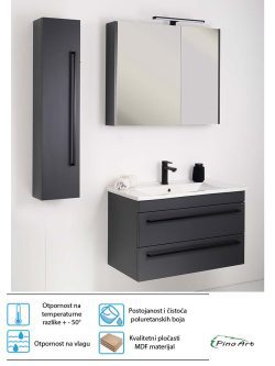 Lavabo sa ormarićem PinoArt Atria 85cm-antracit-3