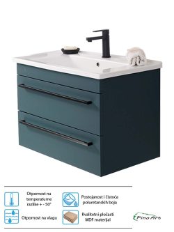Lavabo sa ormarićem PinoArt Atria 75cm-zelena