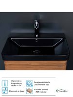 Crni lavabo sa ormarićem-drvo Pino-Art Luxor-60cm-1