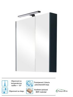 Ogledalo sa ormarićem PinoArt Atria-Zelena 75cm