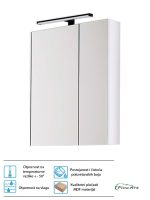 Ogledalo sa ormarićem PinoArt Atria-Bela 65cm