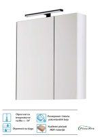 Ogledalo sa ormarićem PinoArt Atria-Bela 85cm