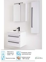 Ogledalo sa ormarićem PinoArt Atria-Bela 85cm-3