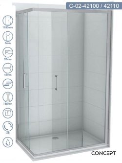 Tuš kabina 100x110cm Atlas-Element Concept