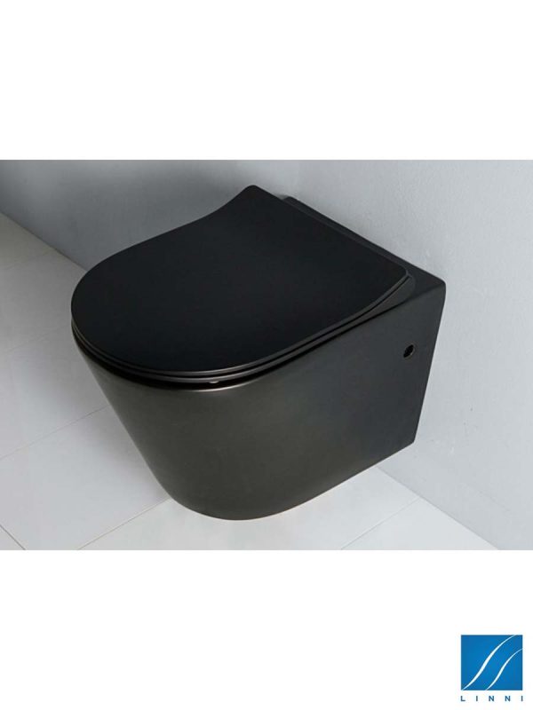 Rimless crna-sjaj wc šolja softclose Linni-3