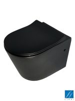 Rimless crna-sjaj wc šolja softclose Linni