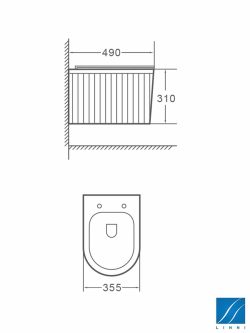 Rimless Zelena-mat wc šolja softclose Linni-2