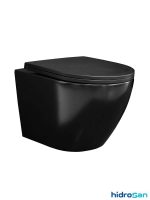 Wc šolja rimless Victoria-crna-mat sa daskom