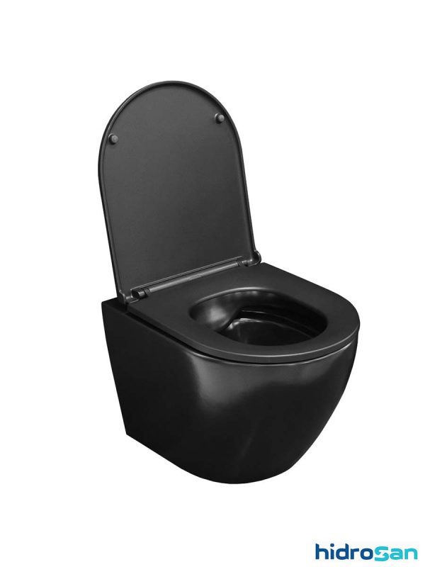 Wc šolja rimless Victoria-crna-mat sa daskom-2